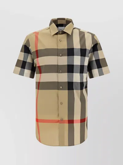 Burberry Archive Check Button-down Collar Shirt In Multi