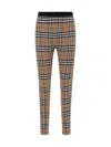 Burberry Archive Check Leggings In Neutral