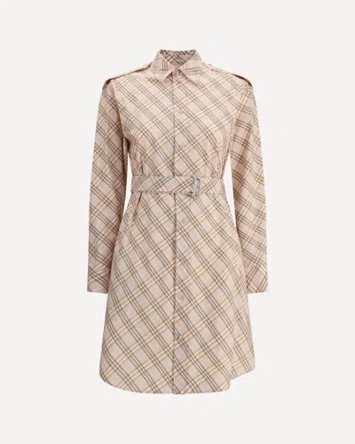 Burberry Archive Check Midi Dress In Multi