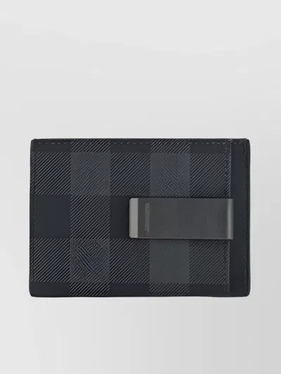 Burberry Archive Check Pattern Card Holder In Black