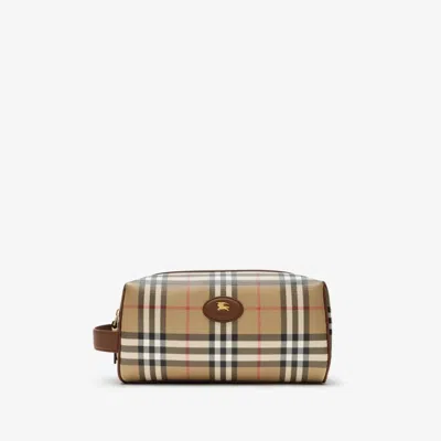 Burberry Archive Check Wallet In Brown