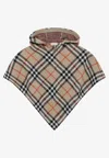 Burberry Archive Check Wool Cape In Multi