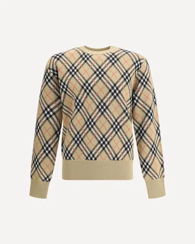 BURBERRY ARCHIVE CHECK WOOL SWEATE