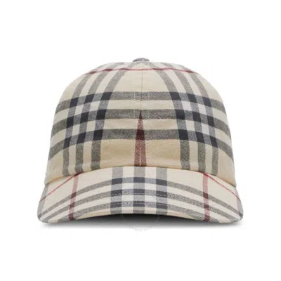 Burberry Archive Plaid-check Cotton Baseball Cap In Stone