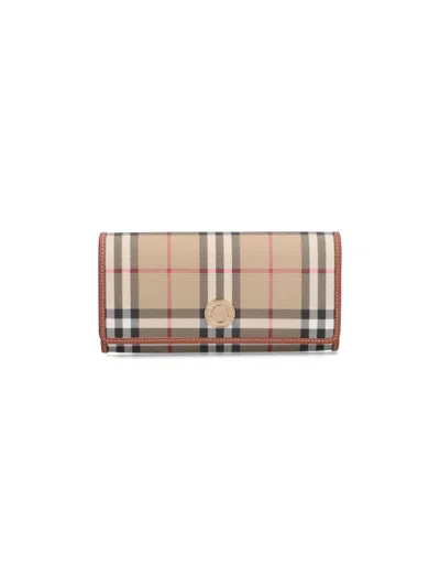 Burberry "archive" Wallet In Beige