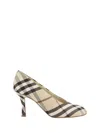 Burberry Archivio Check Baby Pumps In Alabaster Ip Check