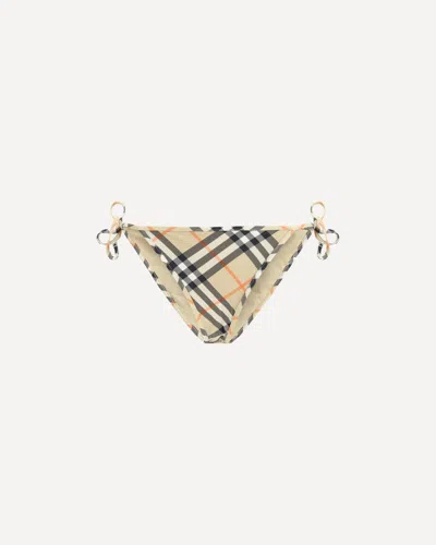 Burberry Archivio Check Brief Swimsuit In Sand Ip Check