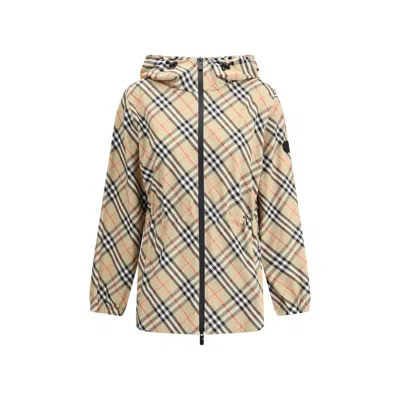 BURBERRY ARCHIVIO CHECK HOODED JACKET