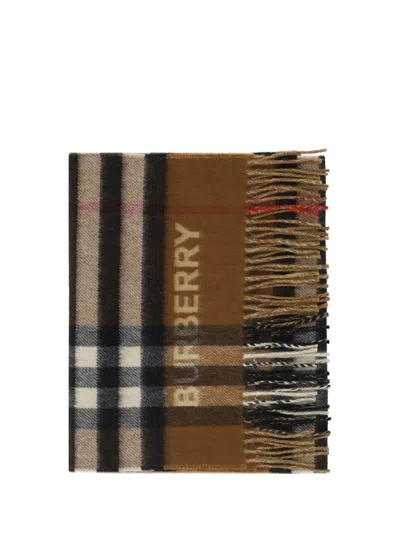Burberry Archivio Check Scarf In Brown