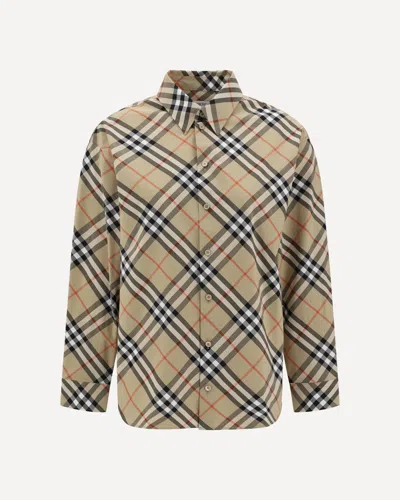 Burberry Archivio Check Shirt In Sand Ip Check