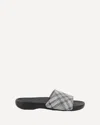 Burberry Dive Embossed Check Pool Slide Sandal In Blue