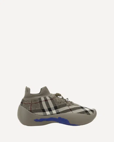 Burberry Archivio Check Sneakers In Green