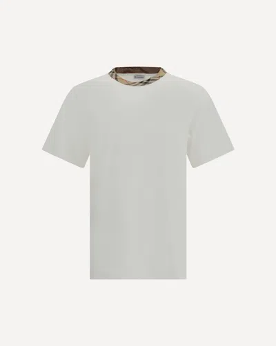 Burberry Archivio Check T-shirt In White