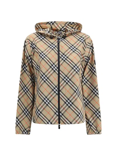 Burberry Archivio Check Waterproof Jacket In Multi