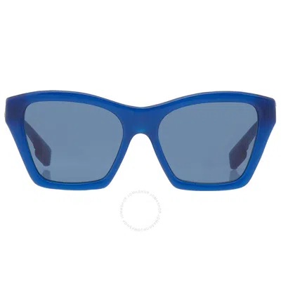 Burberry Arden Dark Blue Cat Eye Ladies Sunglasses Be4391 406480 54 In Blue / Dark