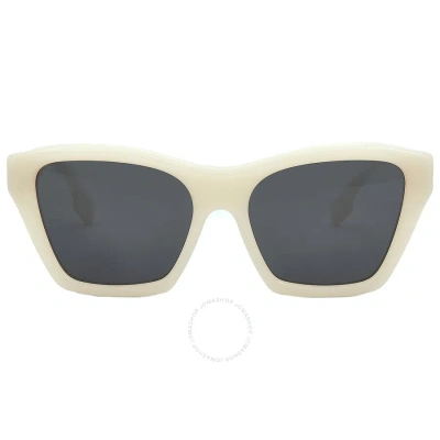 Burberry Arden Dark Grey Cat Eye Ladies Sunglasses Be4391 406587 54 In Dark / Grey / Yellow
