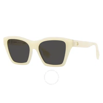Burberry Arden Dark Grey Cat Eye Ladies Sunglasses Be4391f 406587 56 In Yellow