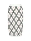 Burberry Ekd Jacquard Checked Knitted Midi Skirt In Multi
