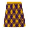Burberry Argyle Check-pattern Knitted Skirt