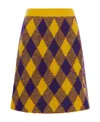 Burberry Argyle Check-pattern Knitted Skirt In Multicolor