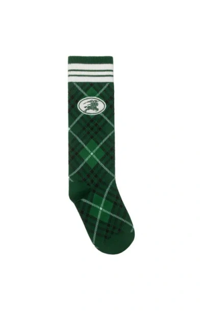 BURBERRY BURBERRY ARGYLE CHECK STRETCH COTTON BLEND SOCKS