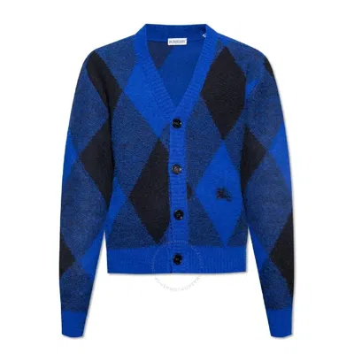 Burberry Argyle-check Wool Cardigan