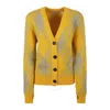 Burberry Argyle Diamond Patterned Rib Trim Cardigan