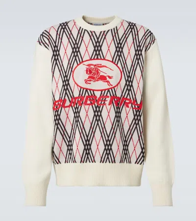 BURBERRY ARGYLE JACQUARD SWEATER