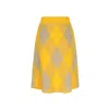 Burberry Woman Mini Skirt Yellow Size S Wool