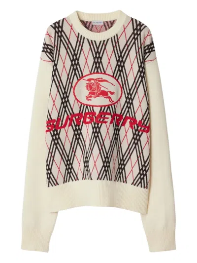 BURBERRY ARGYLE-KNIT JUMPER