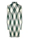 Burberry Cotton-silk Blend Dress In Green