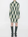 Burberry Cotton-silk Blend Dress In Green
