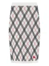 Burberry Ekd Jacquard Checked Knitted Midi Skirt
