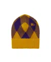 Burberry Argyle-pattern Wool Beanie In Brown