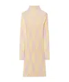 Burberry Argyle Check Pattern Ribbed-knit Dress In Nude