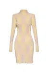Burberry Argyle Check Pattern Ribbed-knit Dress In Pink/neutrals