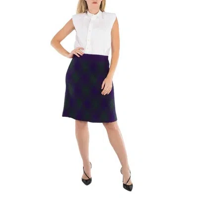 Pre-owned Burberry Argyle Skirt In Argyle Wool In Multicolor