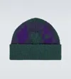Burberry Argyle Wool Beanie In Royal Ip Check