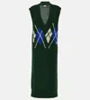 Burberry Argyle Wool Dress In Ivy