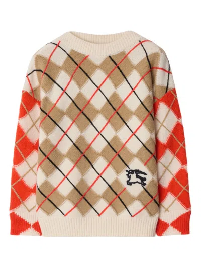 BURBERRY ARGYLE WOOL SWEATER