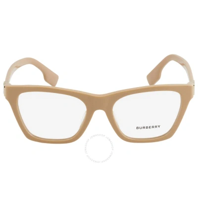 Burberry Arlo Demo Square Ladies Eyeglasses Be2355 3990 52 In Beige