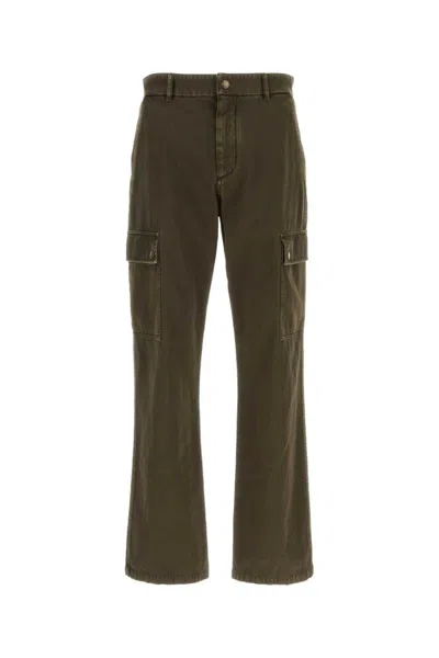 BURBERRY ARMY GREEN COTTON CARGO PANT