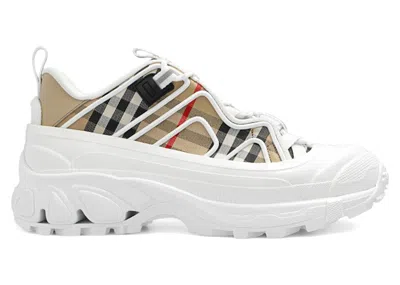 Pre-owned Burberry Arthur Archive (women's) Sneakers In Beige/white