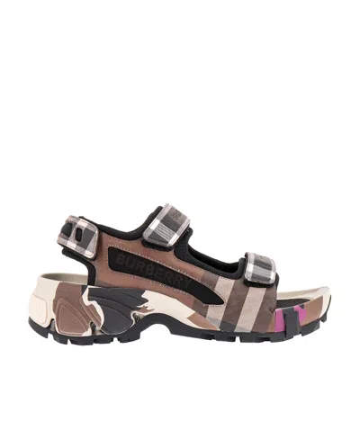 BURBERRY ARTHUR CHECK-PATTERN SANDALS