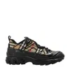 Burberry Arthur Vintage Check Sneakers In Black