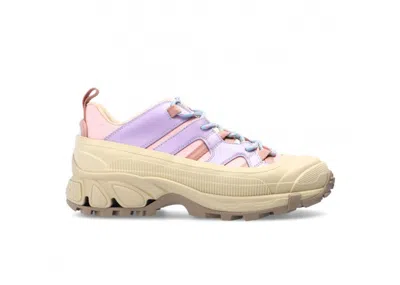 Pre-owned Burberry Arthur (women's) Sneakers In Pink/beige In Multi