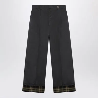 BURBERRY BURBERRY ASH COLOURED TROUSERS WITH LAPELS