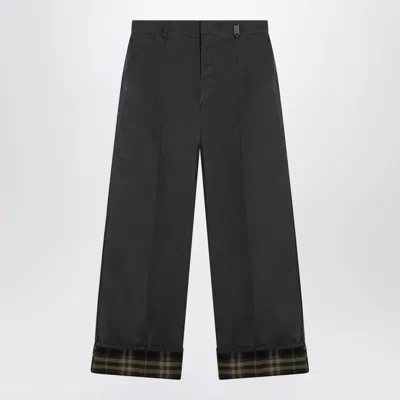 BURBERRY BURBERRY ASH COLOURED TROUSERS WITH LAPELS
