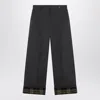 Burberry Ash Coloured Trousers With Lapels In Black