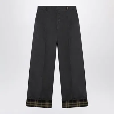 BURBERRY ASH COLOURED TROUSERS WITH LAPELS